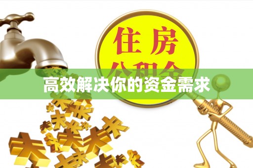 炉霍高效解决你的资金需求